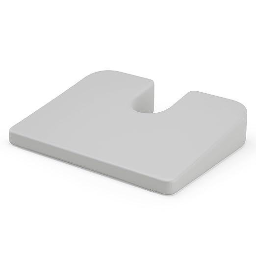 Medline Martha Stewart Foam Coccyx Cushion Seat Pillow, 18" x 14" x 3.3", Ergonomic Relief