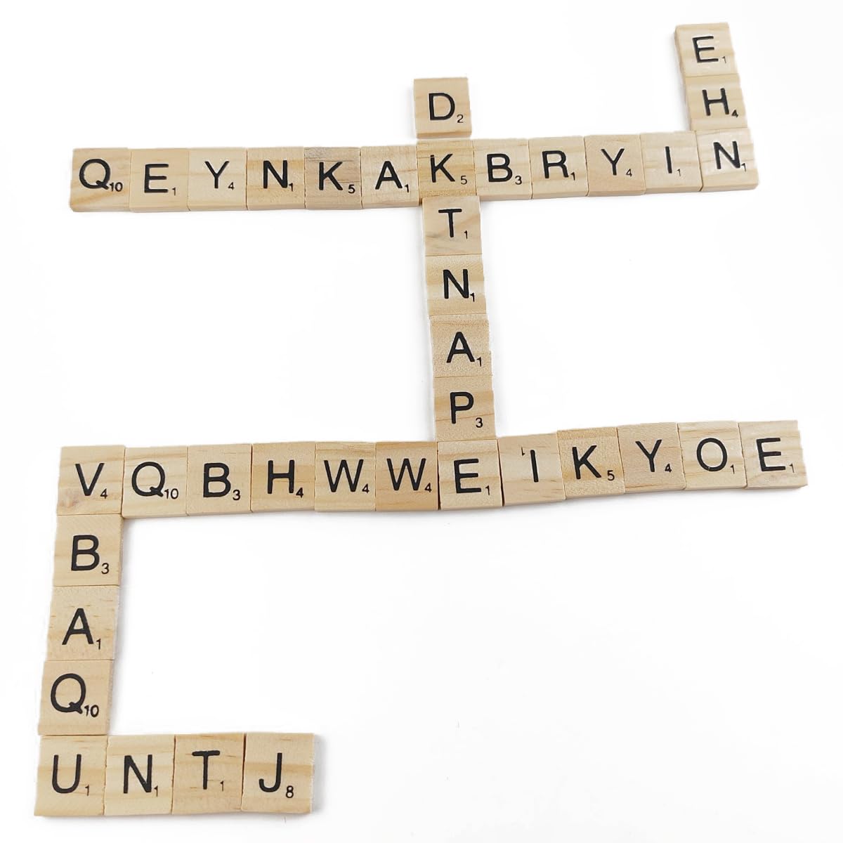 TIHOOD 1000PCS Wooden Letter Tiles for Crafts, Wood Tiles, DIY Gift Decoration, Making Alphabet Coasters and Crossword Game