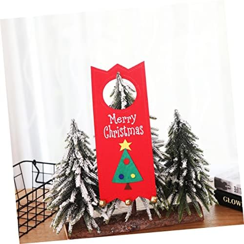 BESTOYARD 1pc Christmas Door Sign Christmas Party Decorations Santa Door Knob Sign Hotel Door Hanger Sign Christmas Doll Ornament Decoration Santa Decor Elder Fireplace Christmas Tree