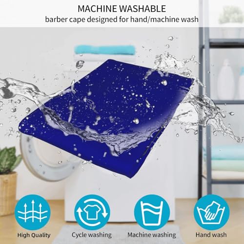 Custom Barber Cape Unisex Salon Hair Cutting Capes Add Your Image Logo Haircut Kit Personalized Stylist Tool - color: Dark Blue