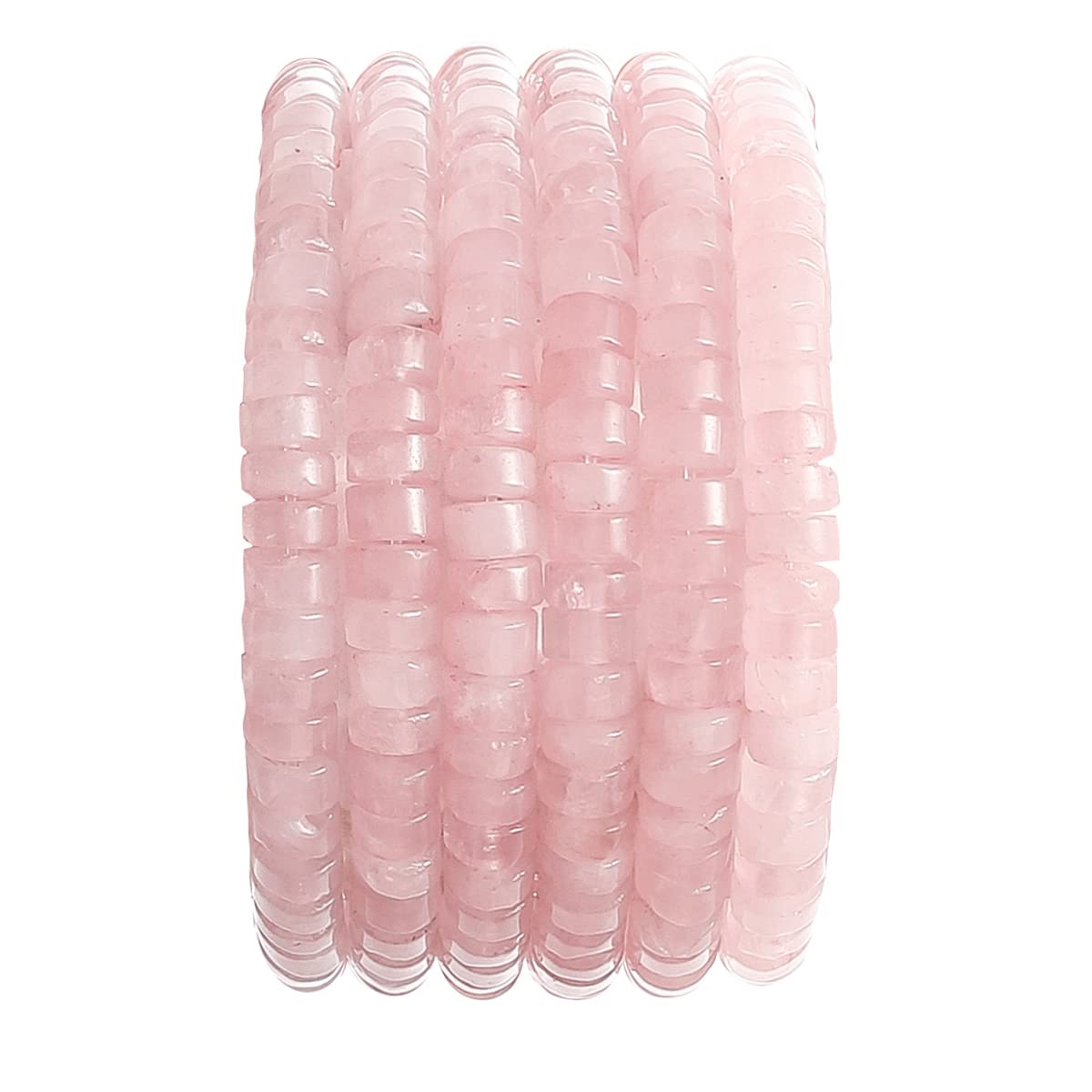Natural Rose Quartz Stone Spacer Beads 6x3mm 38cm/str Flat Round Loose Semi Gemstone Caps for Making Bracelets Necklace
