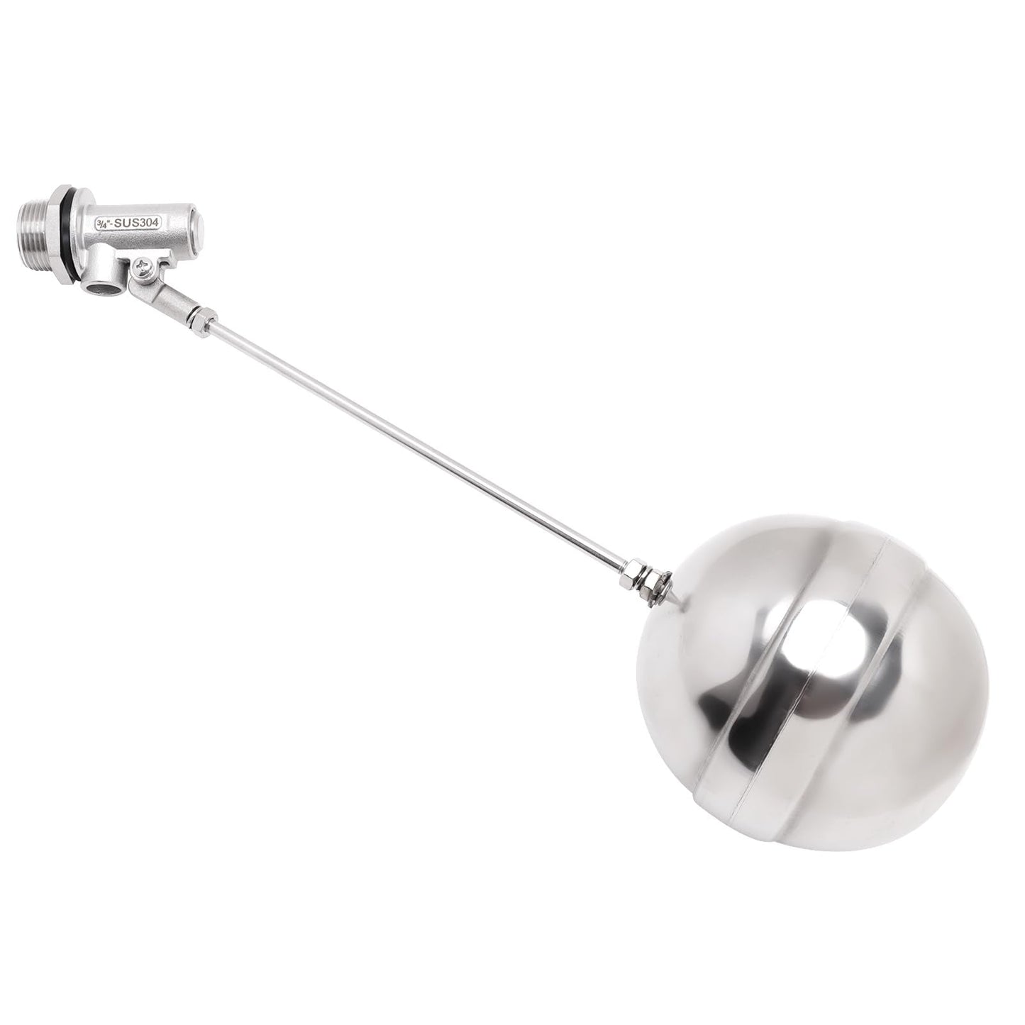 DERPIPE Stainless Steel Float Ball Valves - 3/4" NPT Male Thread Flow Control Float Sensor Valve Automatic Water Level Control Float For Tank Pond Water Tower