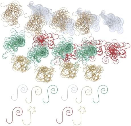 Omabeta 100Pcs Xmas Hooks Iron Wire Decorative Ornament Hooks for Hanging Holiday Decorations in Your Home (1)