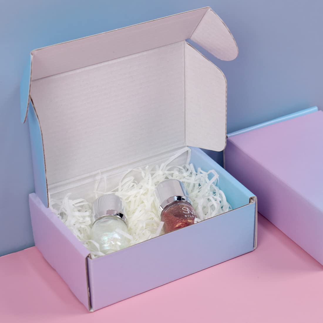 DERZIFUN 6x4x2 Inch Small Shipping Boxes for Small Business, 30 Pack Purple Mailing Boxes Corrugated Cardboard Mailer Gift Packaging Box