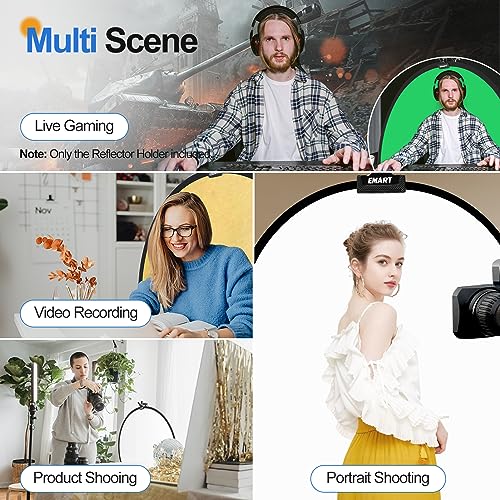 EMART Photography Reflector Holder, Photo Video Studio 5/8" Heavy Duty Metal Clamp Attachment, Light Stand Clip Mount with Umbrella Hole for Backdrop, Diffuser, Lighting -2 Pack - size: 2 Pack