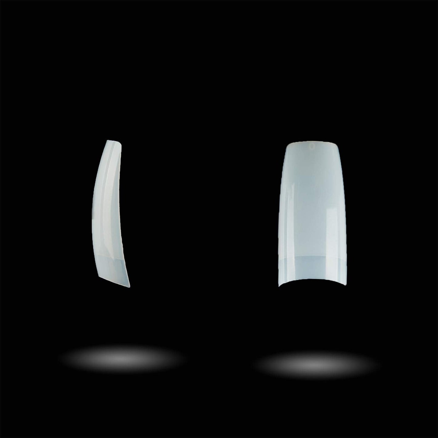 French Acrylic False Nail Tips, 500PCS Fake Nail Shape Artificial False Nails Tips 10 Sizes with Case for Nail Art Salons (Natural)