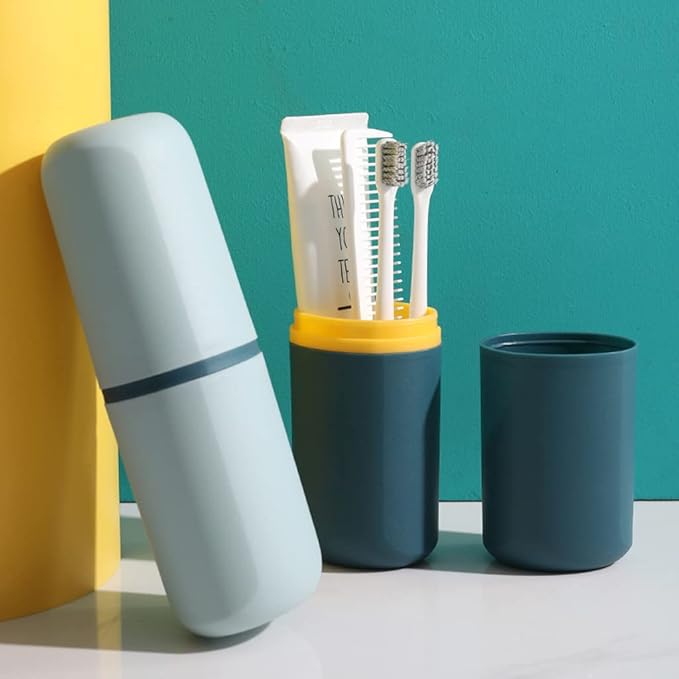 2 Pcs Travel Toothbrush Holder Plastic Toothbrush Travel Case Portable Toothbrush Holder for Travel Normal Toothbrush Electric Toothbrush Container for Traveling Business Camping Daily Uses