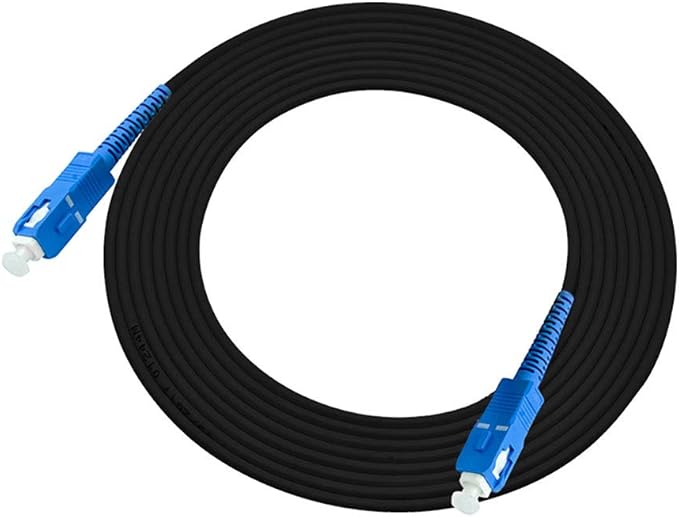 Jeirdus 25M SC to SC Outdoor Armored Simplex 9/125 SM Fiber Optic Cable Jumper Optical Patch Cord - Singlemode 25Meters 80ft