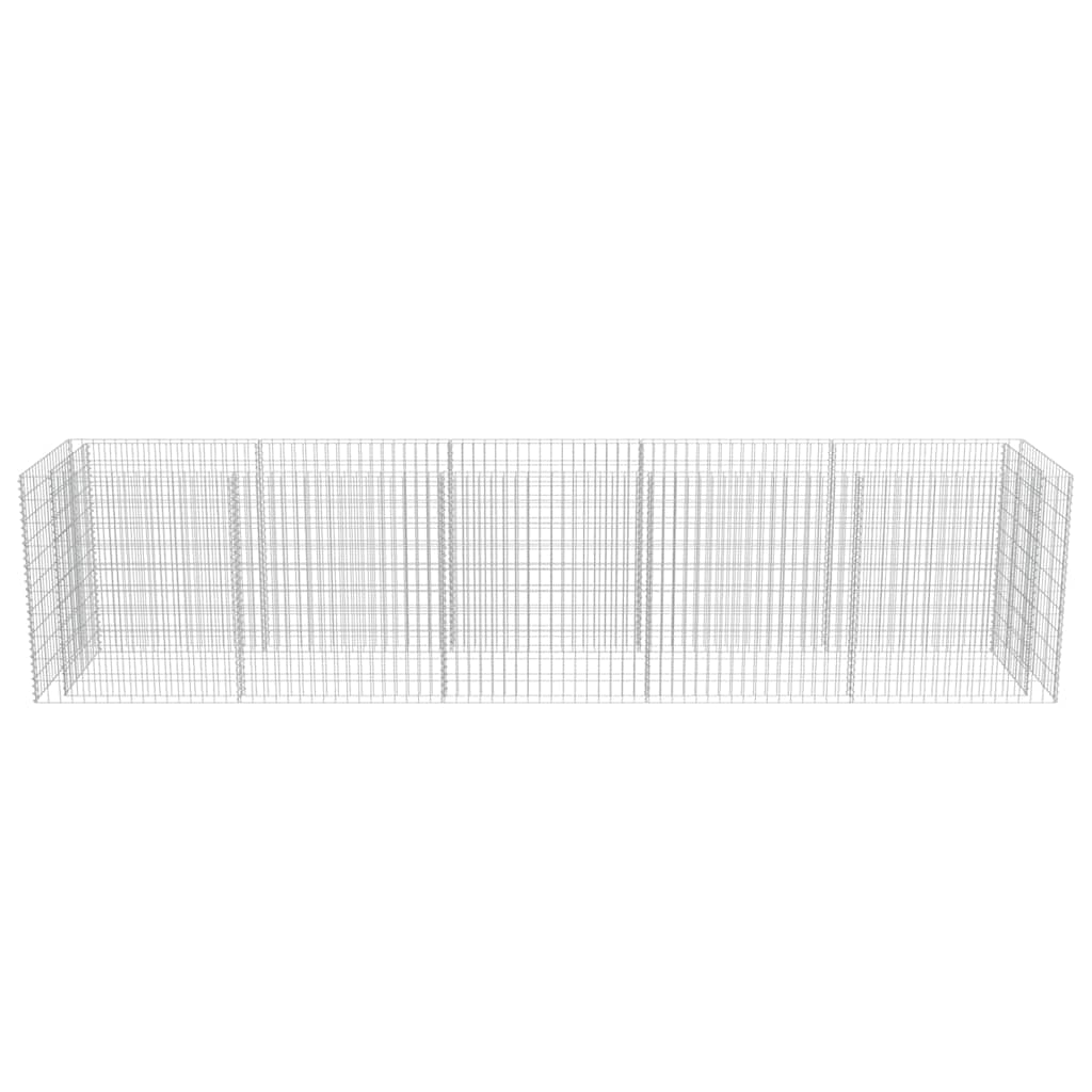 SKM Gabion Raised Bed Silver Galvanized Steel,Silver (Weight 112.66KG)