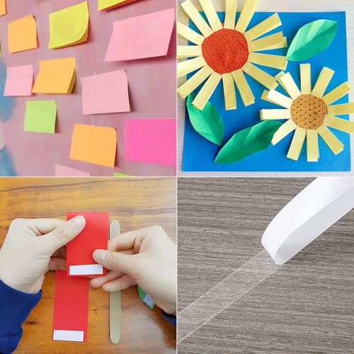 Double Sided Adhesive Sticky Tape for Arts, DIY, Card Making, Crafts, Photography, Scrapbooking, Gift Wrapping, Office School Stationery Supplies, Home Supplies (1/2in (12mm)) - size: 1/2 in