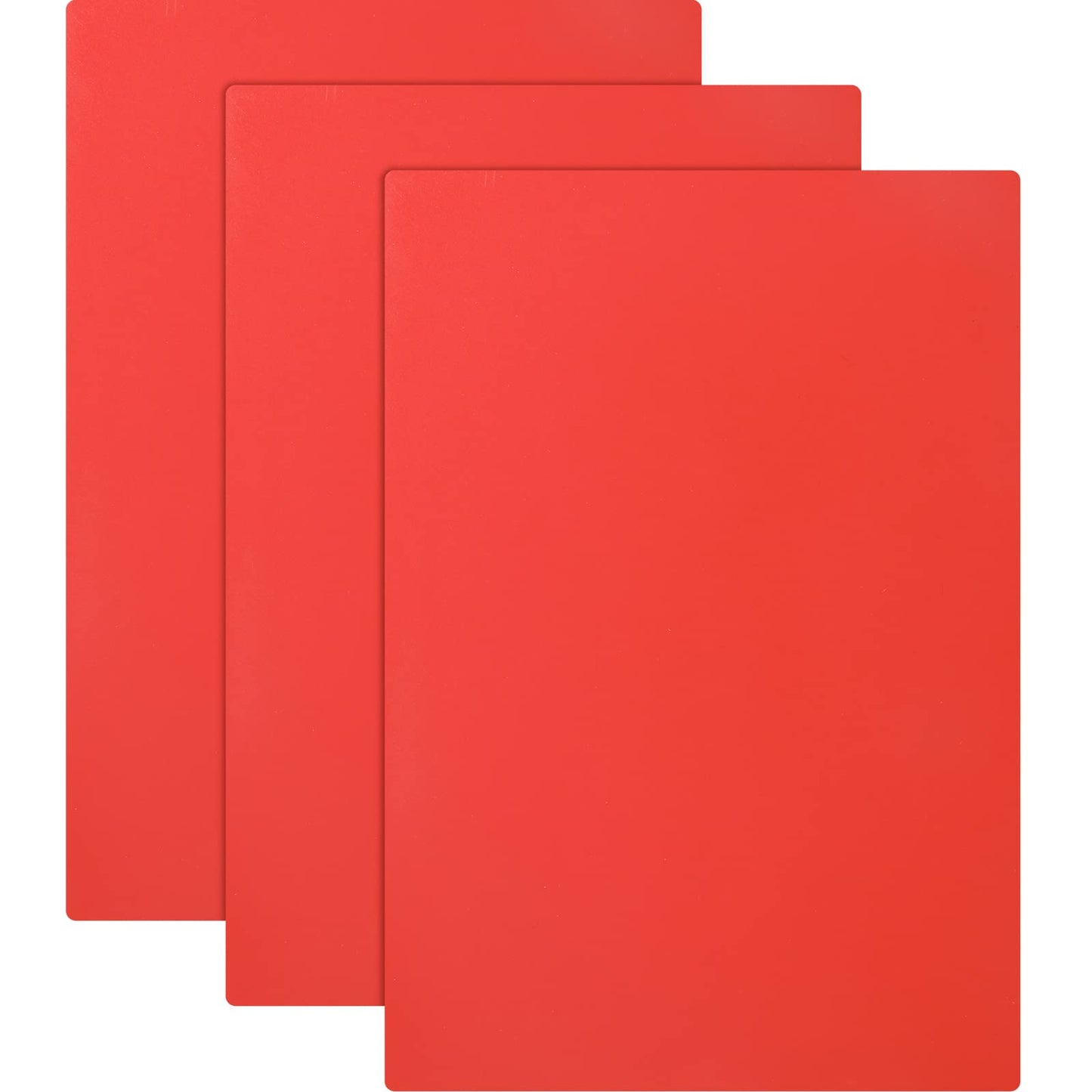 Tondiamo 3 Pcs Rubber Stamp Sheets for Laser Engraving Machine, A4 Rubber Stamp Sheets for Laser Cutter Soft to Make, 2.3 mm(Red)