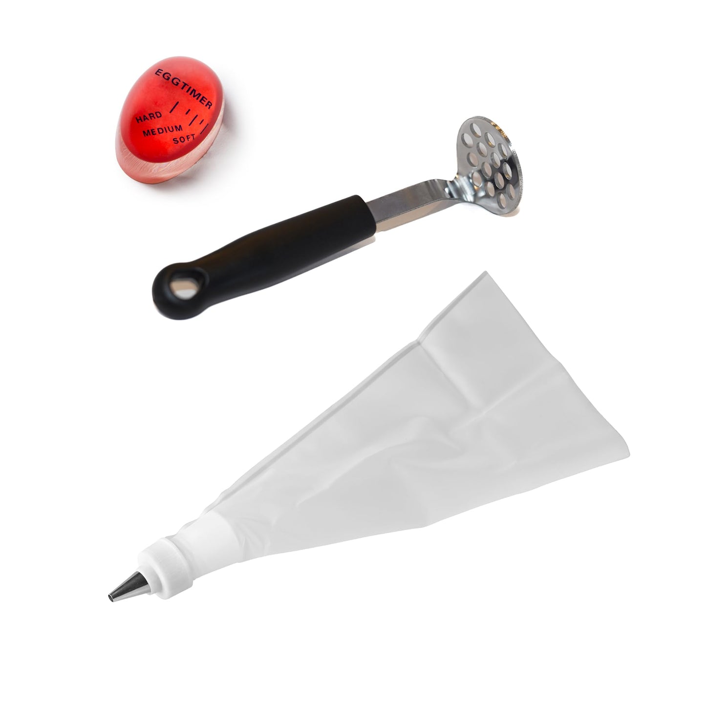 Fox Run Deviled Egg Making Kit, Includes Boiled Egg Timer, Masher and Deviled Egg Piping Tool