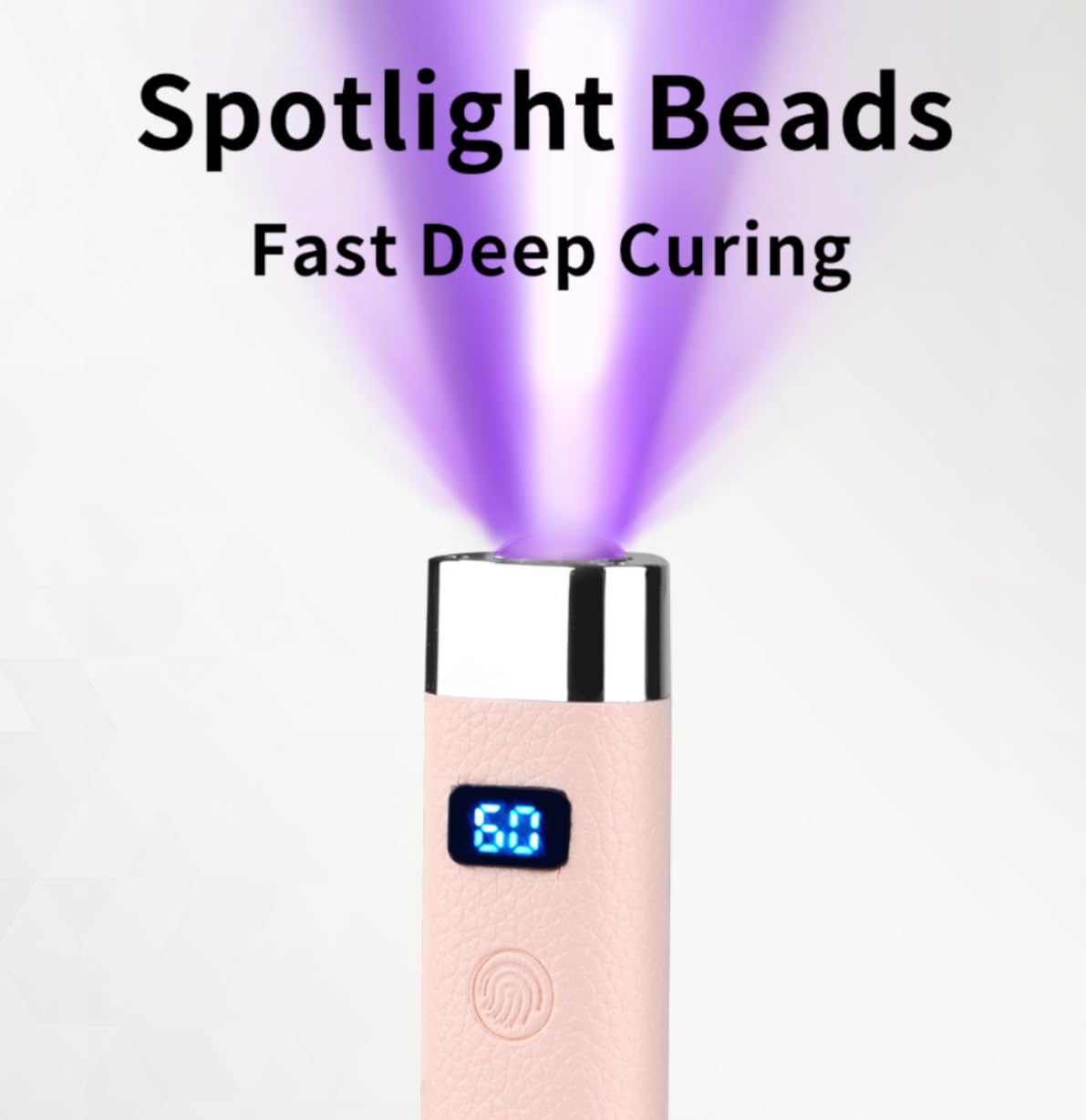 Missshine UV Light for Nails Handheld Cordless Nail Lamp,Rechargeable Nail Dryer with LED Display,Fast Curing Goosenecks Lamp with Auto Sensor DIY at Home (Pink)