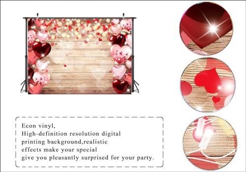 7x5ft Valentine's Day Backdrop Valentine's Day Decorations Banner Valentines Mother's Day Backdrop Bridal Shower Wedding Party Supplies 246 - size: 7x5ft