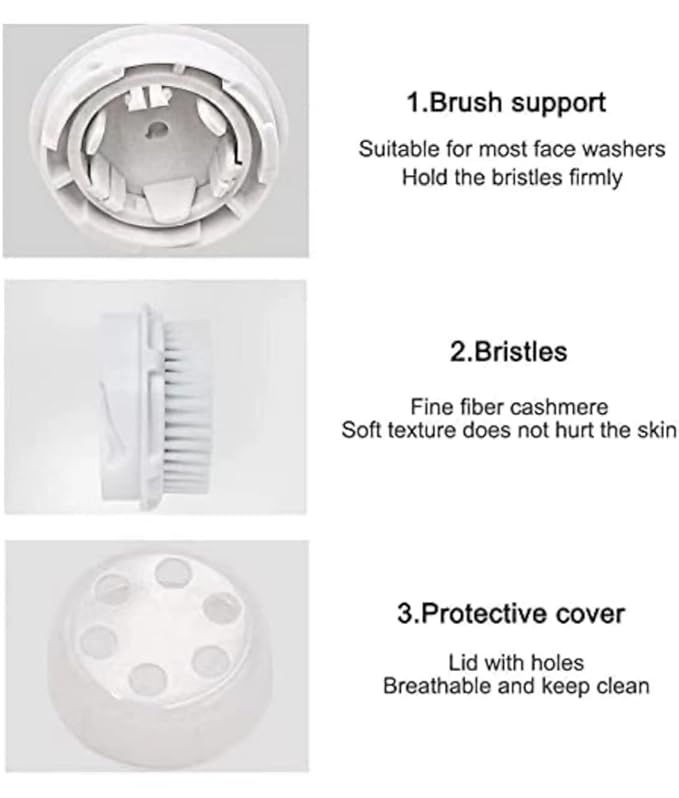 Clarisonic Luxe Cashmere Facial Cleansing Brush Head Replacement | Compatible with Mia 1, Mia 2, Mia Fit, Alpha Fit, Smart Profile Uplift and Alpha Fit X (2Count)