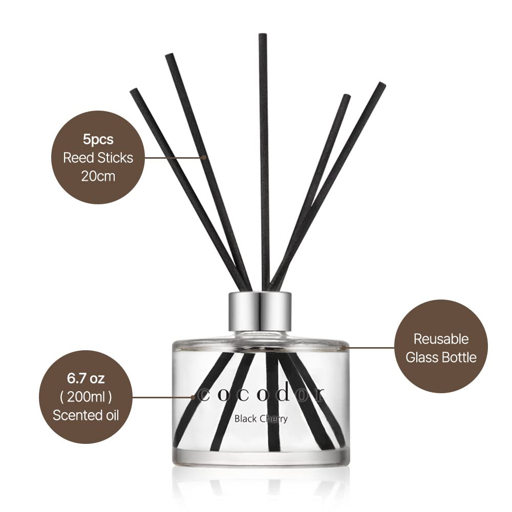 COCODOR Signature Reed Diffuser Set/Refreshing Air / 6.7oz /1 Pack/Home Fragrance Diffuser, Oil Scent Diffuser for Bathroom Shelf Decor