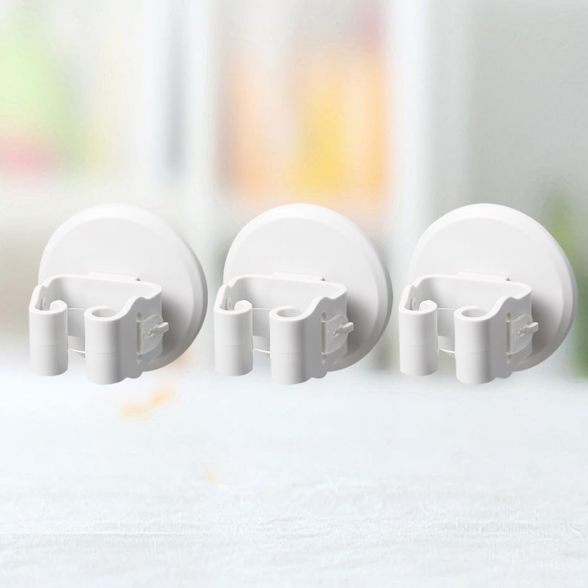 3pcs Suction Cup Mop Broom Holder Wall
