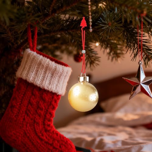 8pcs Adjustable Silicone Ornament Hooks for Christmas Trees and Cords