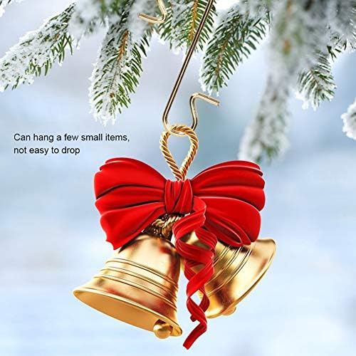 Zopsc Metal S Shape Hooks, 100pcs for Christmas Tree (Gold)