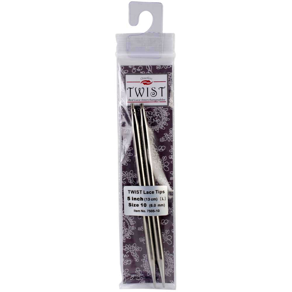 ChiaoGoo Needle Tips 5 inch (13cm) for Twist Red Lace Interchangeable Set Size US 13 (9mm) 7505-13