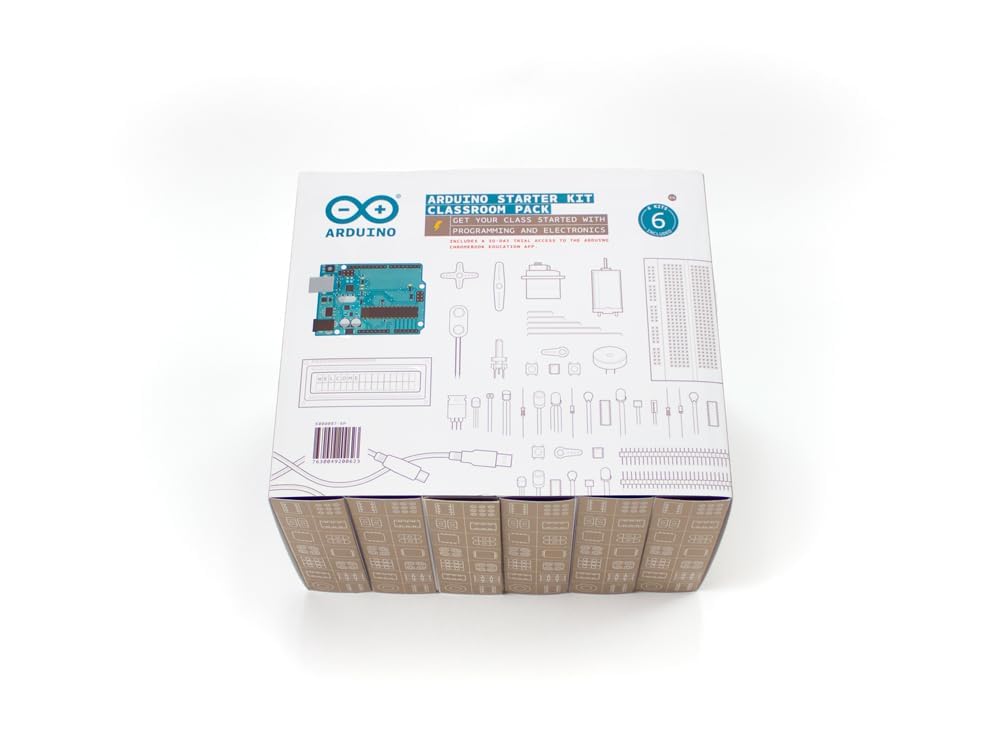 Arduino Starter Kit Classroom Pack [K000007-6P] (English Projects Book) Official Electronics kit by Arduino
