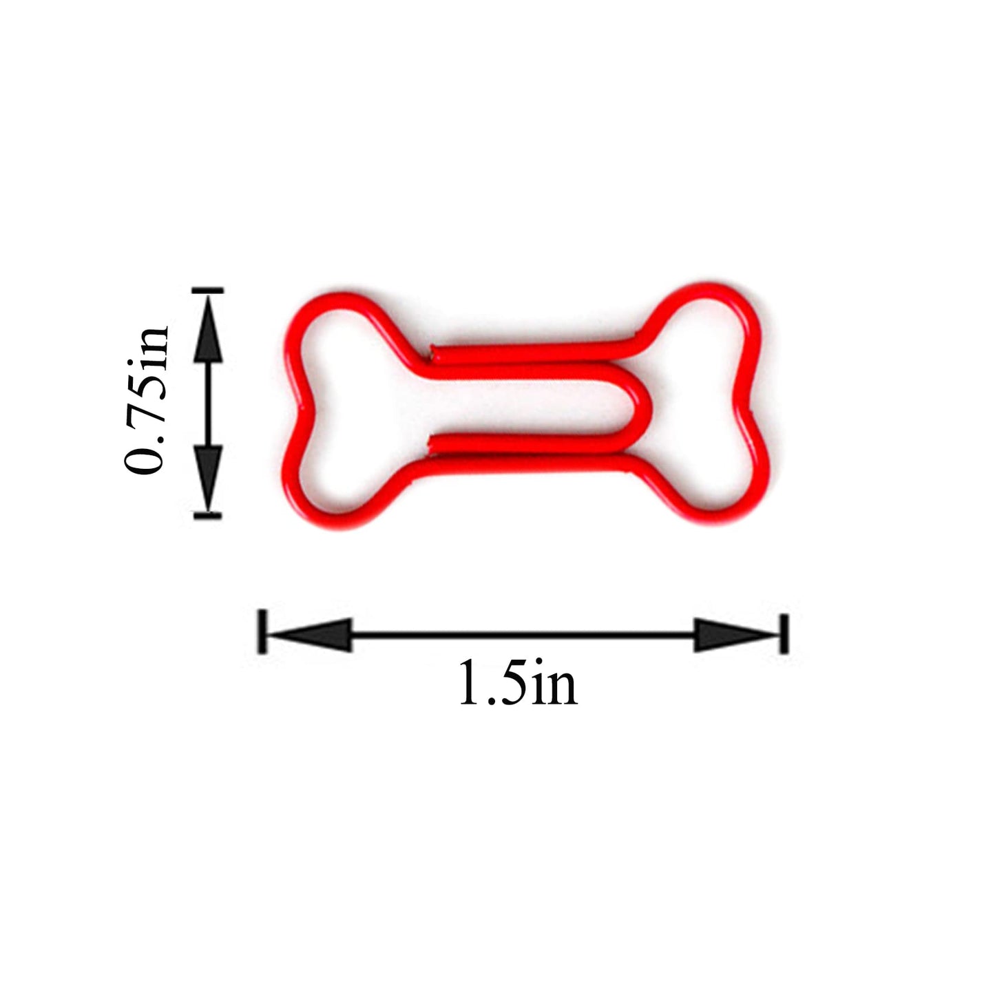 Paper Clips 5 Colors Cute Dog Bone Creative Paper Clip for Notebook Files Office School Home Use, Perfect for Desk Organization & Unique Gifts (100 Pcs)