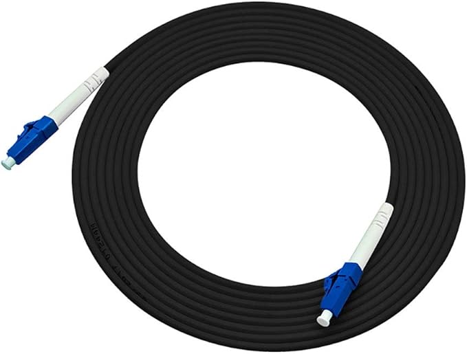 Jeirdus 100M LC to LC Outdoor Armored Simplex SM Fiber Optic Cable Jumper Optical Patch Cord Singlemode 9/125 100Meters 328ft LC-LC