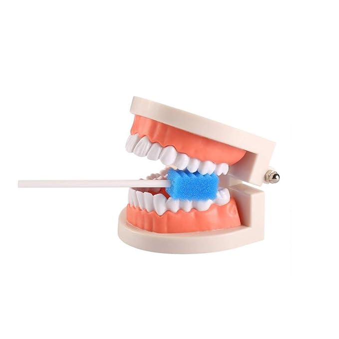 Wellgler's Disposable Care Oral Swabs, Sterile Sponge Mouth Swabs (250pcs, blue)