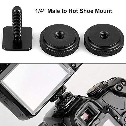 26PCS Camera Screws Mount Set 1/4 Inch and 3/8 Inch Threaded Converter Screws Adapter Flash Shoe Mount for DSLR Camera/Tripod/Monopod/Ballhead/Flash Light/Quick Release Plate