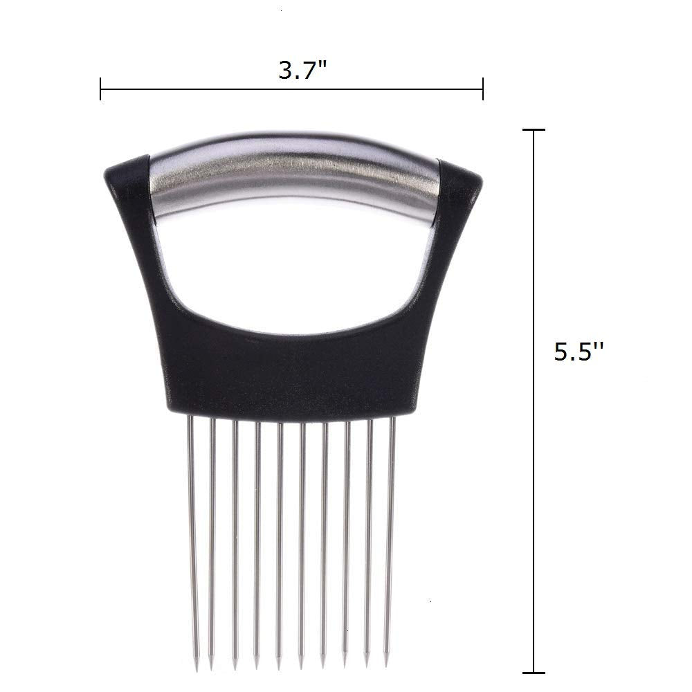 Onion Cutter, 1 PC Onion Holder Fork Cutter Chopper Slicer Peeler Stainless Steel Vegetable Slicer Tomato Cutter Meat Needle Chicken Kitchen Tool