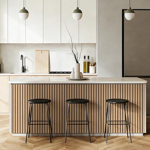 myforHD Wallpaper Peel and Stick Wood Grating Stripe Self-Adhesive Wallpaper Faux Wood Contact Paper Wood Slats Self Adhesive Wall Paper PVC Vinyl Film Removable Waterproof 17.3" x 118" - color: Wood E, size: 17.3" x 118.1"