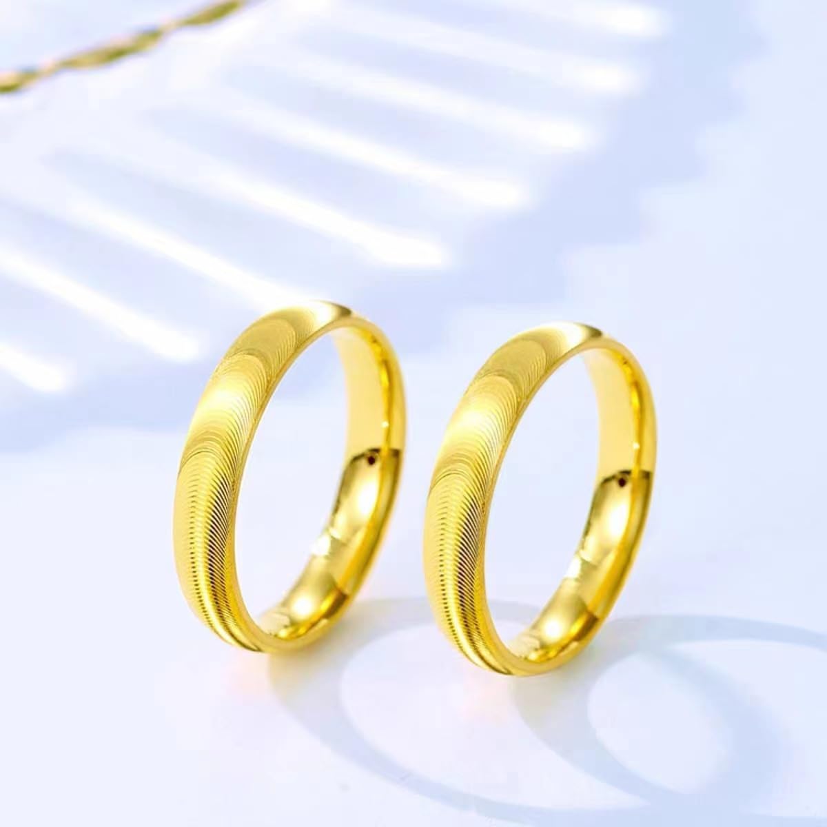 DIOWUS Lymphatic Magtherapy Cats Eye Ring For Men Women, Lymph Detox Drainage Titanium Ion Therapy Rings Finger Jewelry Gift (Gold 6)