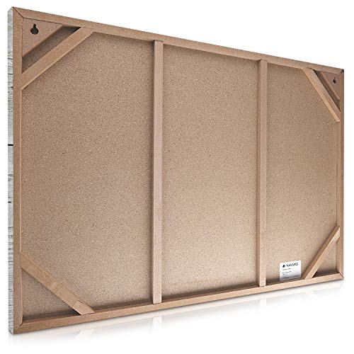 Navaris Magnetic Dry Erase Board - 24 x 36 inches Decorative White Board for Wall with Printed Design, Includes 5 Magnets and Marker - World Map - style: World Map