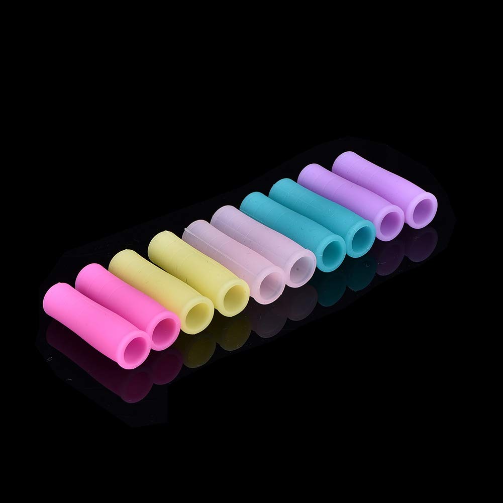 Silicone Cuticle Trimmer Nippers Tweezers Scissor Nipper Cover Protector Protective Sleeve for Manicure Pedicure Tools Nail Cuticle Scissors(2)