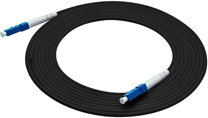 Jeirdus 150M LC to LC Outdoor Armored Simplex 9/125 SM Fiber Optic Cable Jumper Optical Patch Cord Singlemode 150Meters 492ft LC-LC