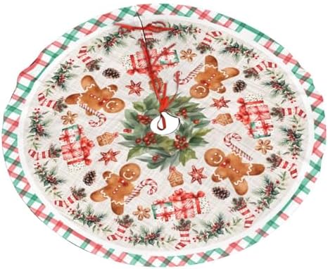 Christmas Tree Skirts Printed Tree Skirt 30" Gorgeous Xmas Holiday Party Ornaments Keepsake Gift