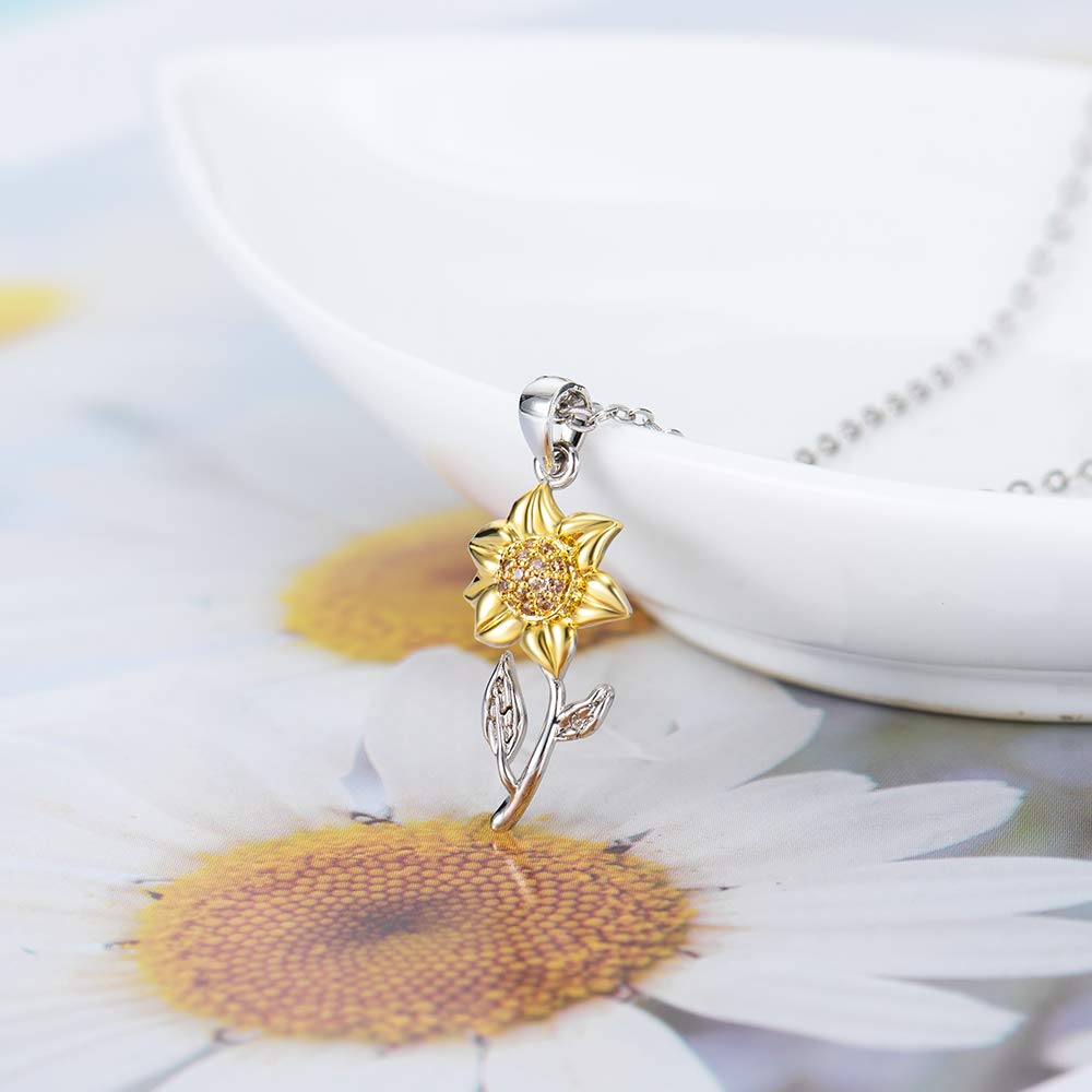 Tarsus Inspirational Gifts for Women, Get Well Soon Gifts Encouragement Inspirational Necklace for Women Friend Teen Teenage Gifts Ideas Sunflower Gifts Jewelry