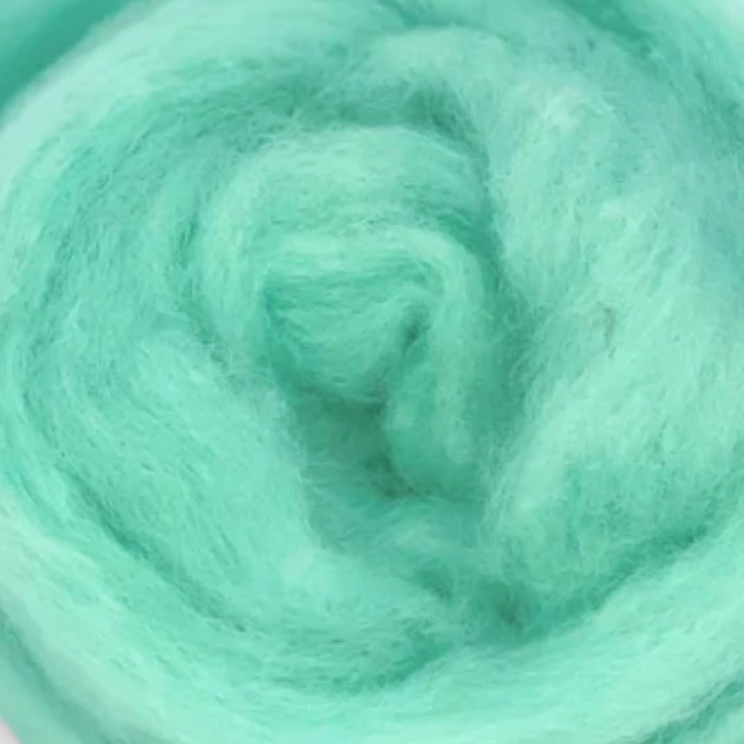 Corriedale Carded Sliver Wool Roving Variety Bundle | Best Core Wool for Needle Felting, Spinning, Wet Felting, Weaving, Dryer Balls, Yarn Roving - Ethically Sourced (Deep Sea)