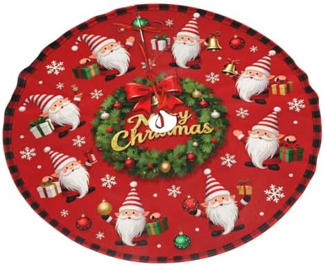 Gnomes Box Xmas Christmas Tree Skirts 30", Xmas Tree Cloth Mats Trees Skirts for Decor Gift, Home Decoration
