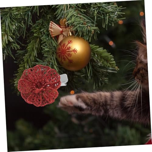 100pcs Christmas Flower Decoration Clips Versatile Alligator Clamps for Wreaths Tree Ornaments Crafts Lightweight Clips for DIY Holiday Decor