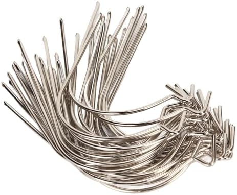 KIMISS 50Pcs Christmas Ornament Hooks, Stainless Steel Lightweight and Portable Hooks, Lovely Deco Xmas Tree Decorating Hangers for Christmas and Easter Party