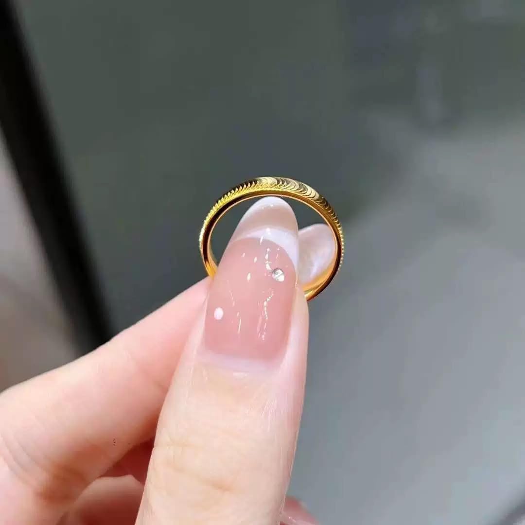 DIOWUS Lymphatic Magtherapy Cats Eye Ring For Men Women, Lymph Detox Drainage Titanium Ion Therapy Rings Finger Jewelry Gift (Gold 6)
