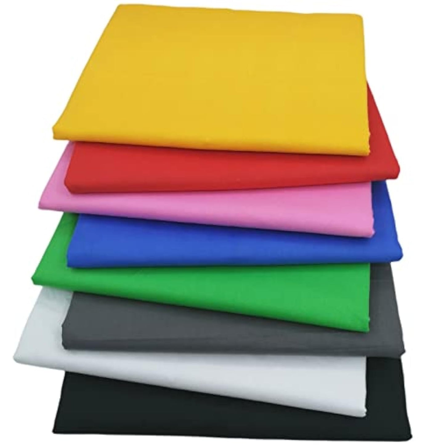 8pcs Precut Fat Quarters Cotton Fabric Bundles - Solid Color - DIY Crafting Series - 100% Cotton - Eco-Friendly - 8pcs Printed Fabric - 18x22 Inches Each (Solid Color 2)