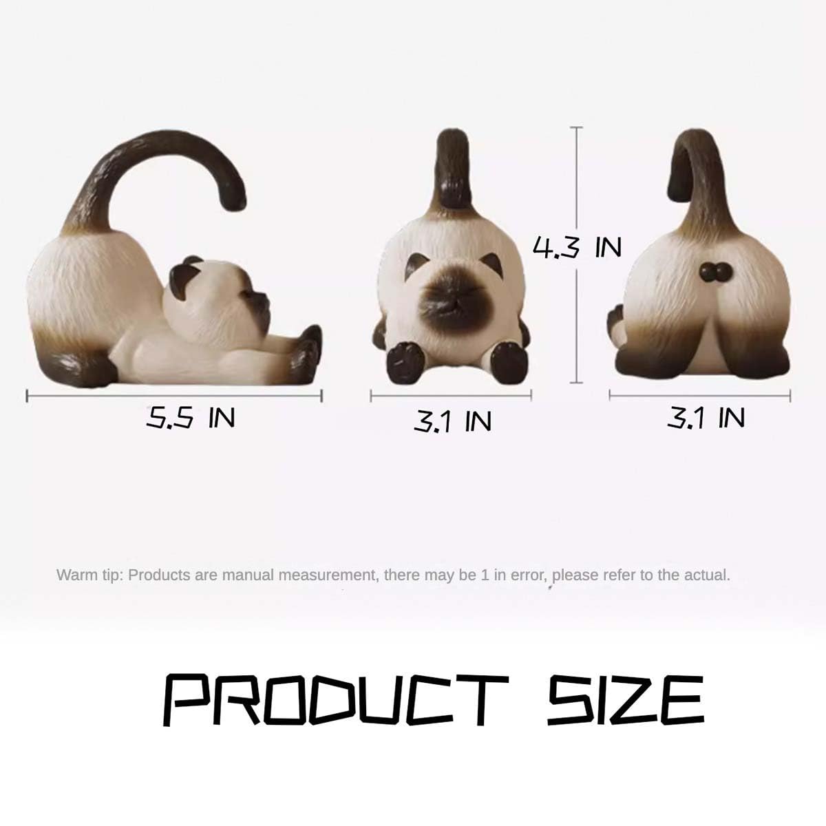 KQCQZ Creative Cute Siamese Cat Phone Holder iPad Stand House Decor and Office Desk Accessory, Birthday Gift for Girls (Cat)