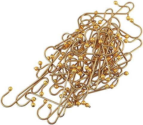 DOITOOL 40Pcs Christmas Tree Ornament Hooks Christmas Decoration Hanging Hooks Home Decor (Golden)