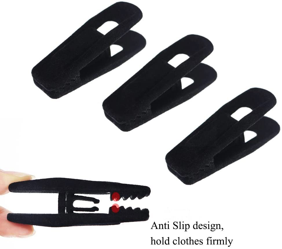 Black Velvet Hanger Clips