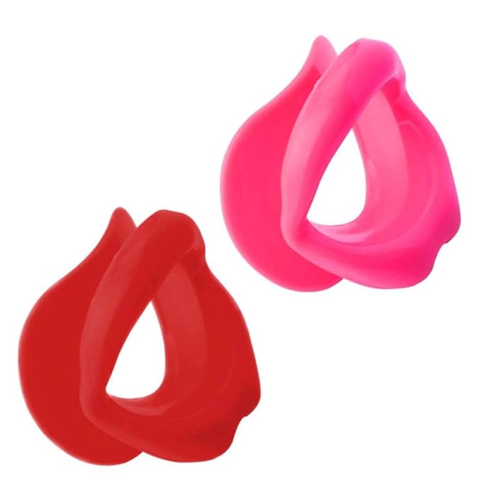 Silicone Lips Exerciser Facial Muscle Tightener Face Lifting Mouth Stretcher Trainer, Mouth Exerciser, Lips Muscle Trainer, Mouth Muscle Tightener, Pink