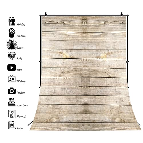 AOFOTO 3x5ft Wood Grain Wall Photography Backgrounds Artistic Backdrops Hardwood Floors Kid Baby Toddler Newborn Girl Boy Adult Man Portrait Nostalgic Photo Shoot Studio Props Video - size: 3x5ft