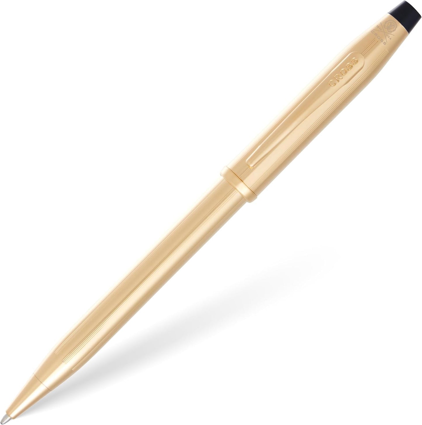 Cross Century II Refillable Ballpoint Pen, Medium Point, Black Ink, 23KT Gold Plated, Luxury Gift Box