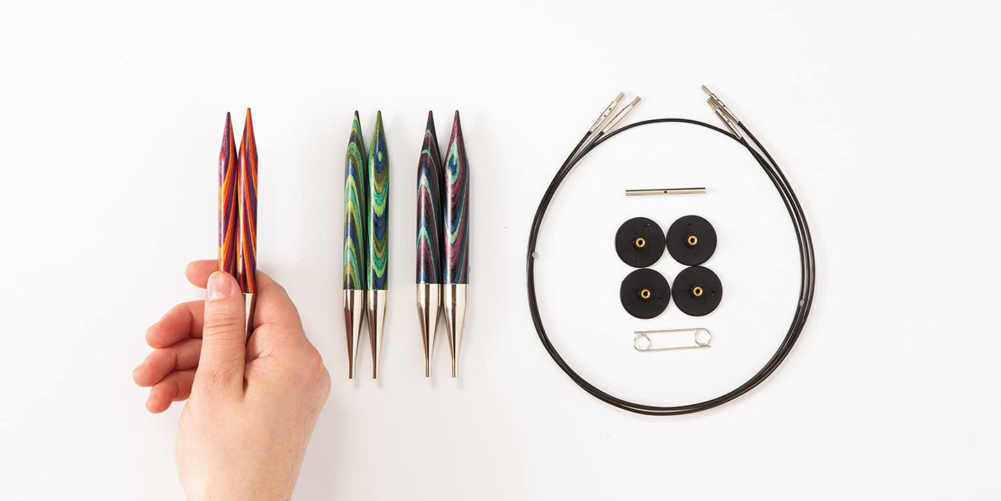 Knit Picks Interchangeable Knitting Needle Variety Pack - Sizes 4-11 and 13, 15, and 17 (Mosaic)